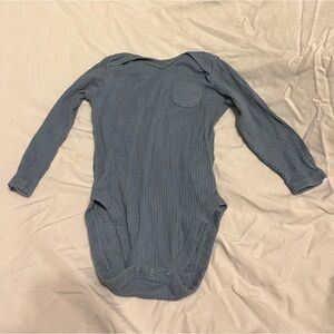Blue-ish gray long sleeved onesie